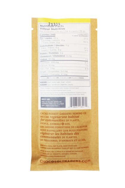 Stone Ground Dark Chocolate - Ginger & Tumeric 90% - Image 2