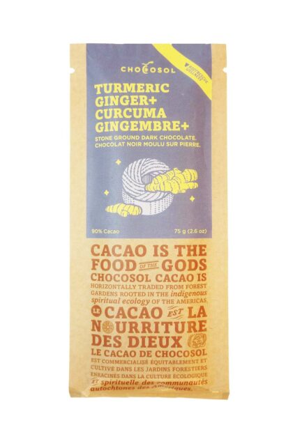 Stone Ground Dark Chocolate - Ginger & Tumeric 90%
