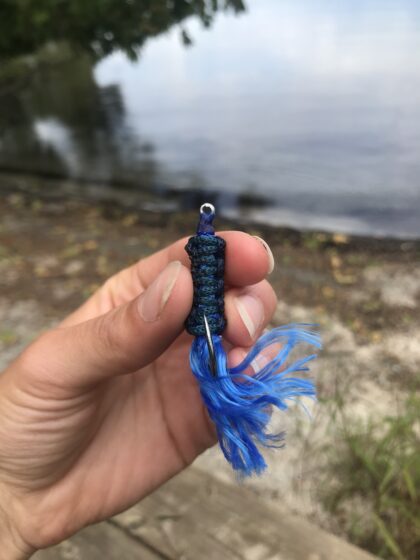 Blue Paracord Fishing Lure - Image 2