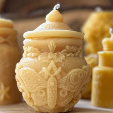 Butterfly Witches Potion Bottle Candle