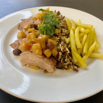 Pork Tenderloin with Pear Chutney