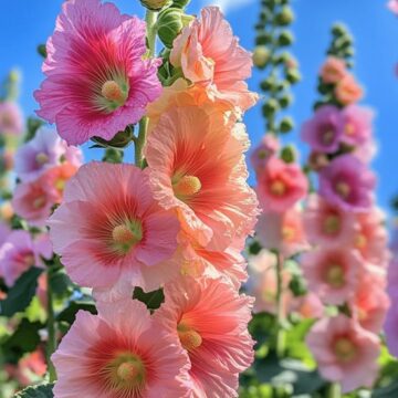 Pink Hollyhock Plant | The Steadfast Farm
